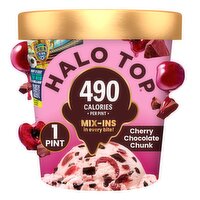 Halo Top Cherry Chocolate Chunk Light Ice Cream, 1 pint