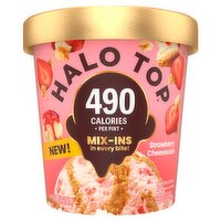 Halo Top Strawberry Cheesecake Light Ice Cream, 1 pint