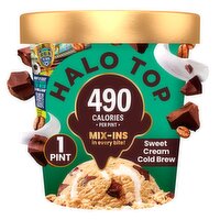 Halo Top Sweet Cream Cold Brew Light Ice Cream, 1 pint