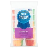 Blue Ribbon Classics Rainbow Cherry, Lemon Lime & Orange Fat Free Sherbet Cups, 3 fl oz, 12 count