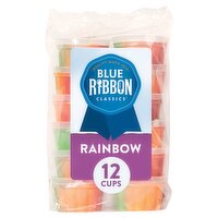 Blue Ribbon Classics Rainbow Cherry, Lemon Lime & Orange Fat Free Sherbet Cups, 3 fl oz, 12 count