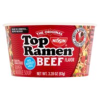 Nissin The Original Top Ramen Beef Flavor Ramen Noodle Soup, 3.28 oz