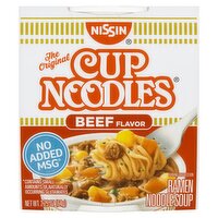Nissin Cup Noodles The Original Beef Flavor Ramen Noodle Soup, 2.25 oz