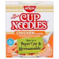 Nissin The Original Cup Noodles Chicken Flavor Ramen Noodle Soup, 2.25 oz, 2.25 Ounce