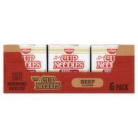 Nissin The Original Cup Noodles Beef Flavor Ramen Noodle Soup, 2.25 oz, 6 count