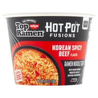 Nissin Top Ramen The Original Korean Spicy Beef Flavor Ramen Noodle Soup Shareable Size, 4.8 oz