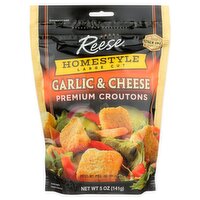 Reese Homestyle Large Cut Garlic & Cheese Premium Croutons, 5 oz