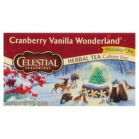 Celestial Seasonings Wonderland Cranberry Vanilla Holiday Herbal Tea Bags, 20 count, 1.5 oz