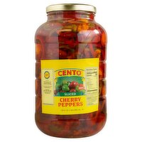 Cento Sliced Hot Cherry Peppers, 128 fl oz