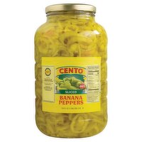 Cento Hot Sliced Banana Peppers, 128 fl oz