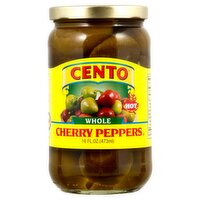 Cento Hot Whole Cherry Peppers, 16 fl oz