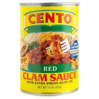 Cento Red Clam Sauce with Extra Virgin Olive Oil, 15 oz, 15 Ounce