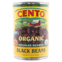 CENTO Organic Black Beans, 15.5 oz, 15.5 Ounce