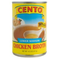 CENTO Lower Sodium Chicken Broth, 14.5 oz, 13.75 Ounce