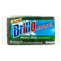 Brillo Estracell Heavy Duty Scrub Sponge, 3 count