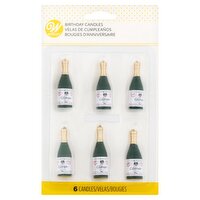 Wilton Champagne Birthday Candles, 6 count