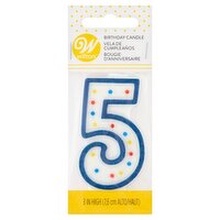 Wilton 3 in High 5 Birthday Candle