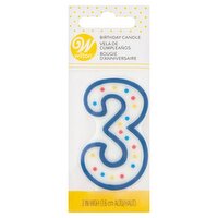 Wilton 3 In High 3 Birthday Candle