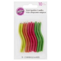 Wilton 2.5 in High Trick Sparkler Birthday Candles, 10 count