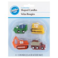 Wilton Construction Shaped Candles, 4 count