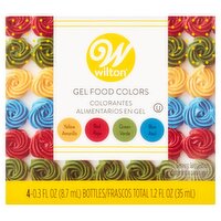 Wilton Gel Food Colors, 0.3 fl oz, 4 count