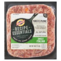 Hatfield Recipe Essentials Sweet Italian Fresh Ground Sausage, 16 oz