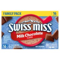 Swiss Miss Hot Cocoa Drink Mix, Milk Chocolate Flavor, Family Pack, 16 count