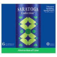 Saratoga Collection Abstraction of Lime Flavored Sparkling Spring Water, 12 fl oz, 6 count, 72 Fluid ounce