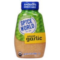 Spice World Organic Minced Garlic, 9.5 oz