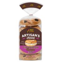 Schmidt Old Tyme Artisan's Choice Cinnamon Raisin Pre-Sliced Bagels, 6 count, 20 oz