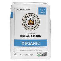 King Arthur Baking Company Organic Unbleached Bread Flour, 5 lbs, 5 Pound