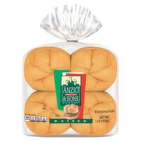 Anzio & Sons Bakery Kaiser Enriched Rolls, 8 count, 1 lb