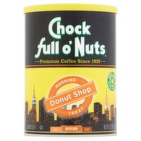 Chock full o'Nuts Medium Donut Shop Ground Coffee, 10.2 oz