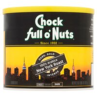 Chock full o'Nuts Dark 100% Arabica New York Roast Ground Coffee, 23 oz, 23 Ounce