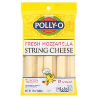 Polly-O Fresh Mozzarella String Cheese, 12 count, 12 oz