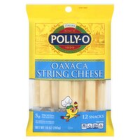 Polly-O Oaxaca String Cheese Snacks, 12 count, 10 oz