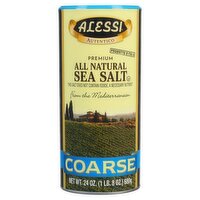 Alessi Premium All Natural Sea Salt Coarse, 24 oz, 24 Ounce