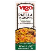 Vigo Authentic Paella Valenciana Completely Seasoned Yellow Rice & Seafood Dinner, 8 oz