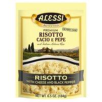 Alessi Premium Risotto with Cheese and Black Pepper and Italian Arborio Rice, 6.5 oz