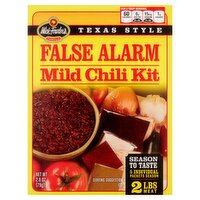 Wick Fowler's Famous False Alarm Texas Style Mild Chili Kit, 5 count, 2.8 oz, 2.8 Ounce