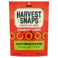 Calbee Harvest Snaps Crunchy Loops Sour Cream & Onion Flavored Crisps, 2.5 oz, 2.5 Ounce