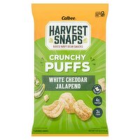 Calbee Harvest Snaps White Cheddar Jalapeno Crunchy Puffs Flavored Crisps, 4.2 oz