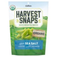 Calbee Harvest Snaps Organic Artisan Sea Salt Baked Green Pea Snacks, 3 oz