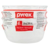 Pyrex 10 oz Prep Bowls, 4 count, 4 Each