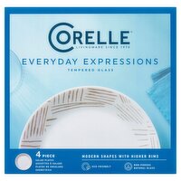 Corelle Everyday Expressions Tempered Glass Salad Plates, 4 count