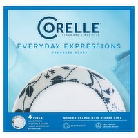 Corelle Everyday Expressions Tempered Glass Salad Plates, 4 count