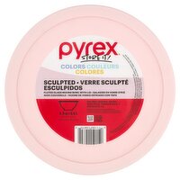 Pyrex Colors 2.3 qt Sculpted Fluted Glass Mixing Bowl with Lid