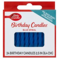 Betty Crocker Blue Spiral Birthday Candles, 24 count, 24 Each