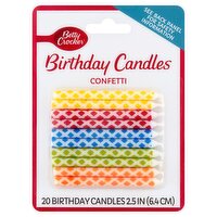 Betty Crocker Confetti Birthday Candles, 20 count, 20 Each