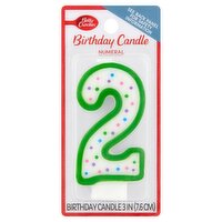 Betty Crocker Numeral 2 Birthday Candle, 1 Each